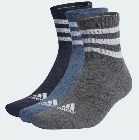 MEIA ADIDAS CANO MEDIO 3 PARES