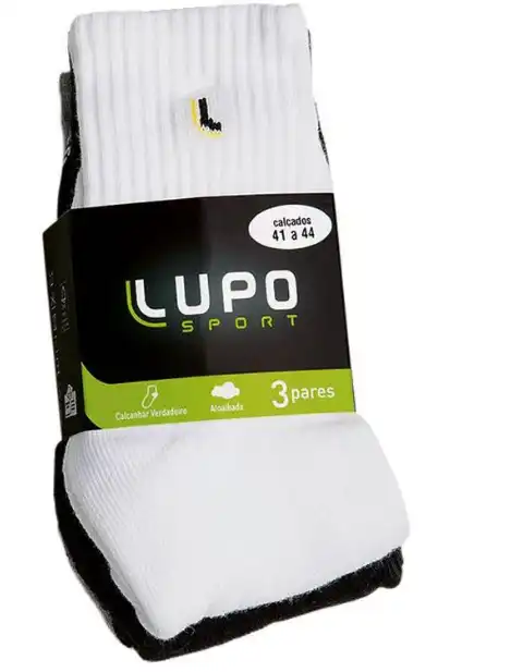 MEIA LUPO 3 PARES MEDIO SPORT