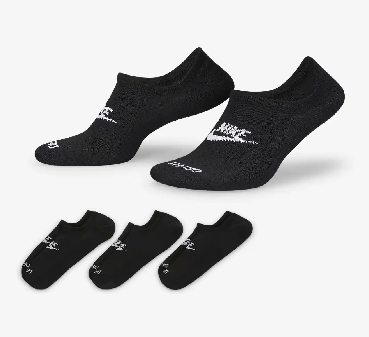 MEIA NIKE 3 PARES SEM CANO EVERYDAY