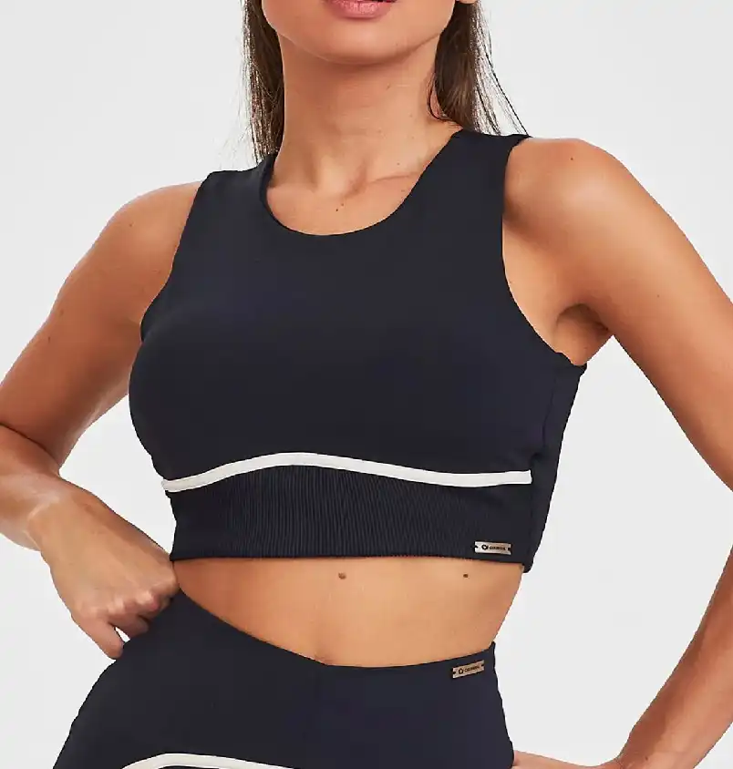 TOP CAJUBRASIL CROPPED BICOLOR