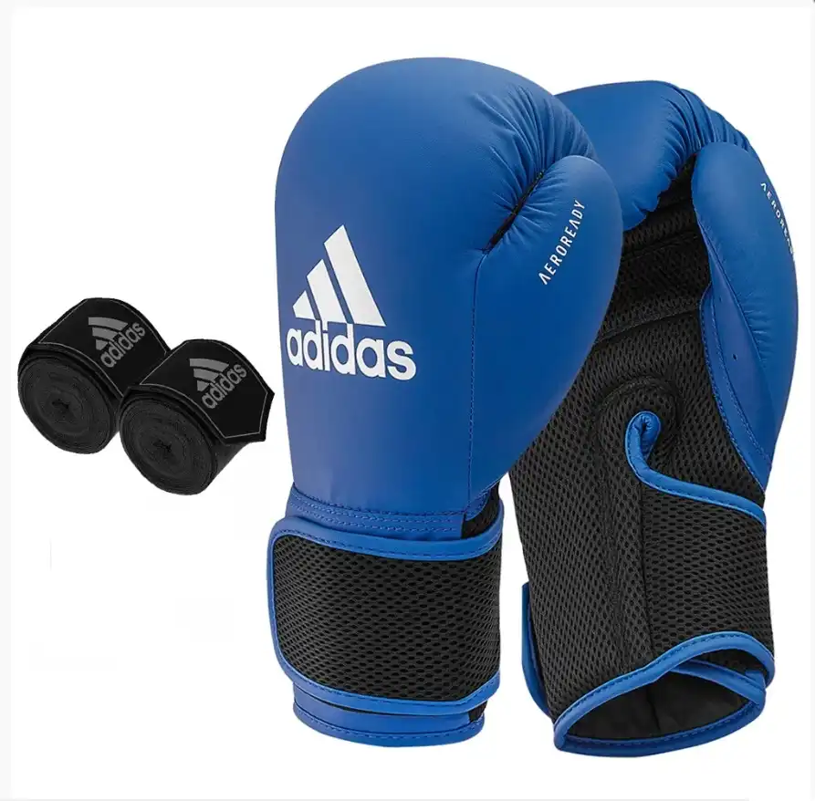 KIT ADIDAS BOXE LUVA E BANDAGEM HYBRID 25