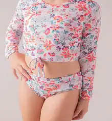 CONJUNTO GINGA PRAIA CROPPED MANGA LONGA