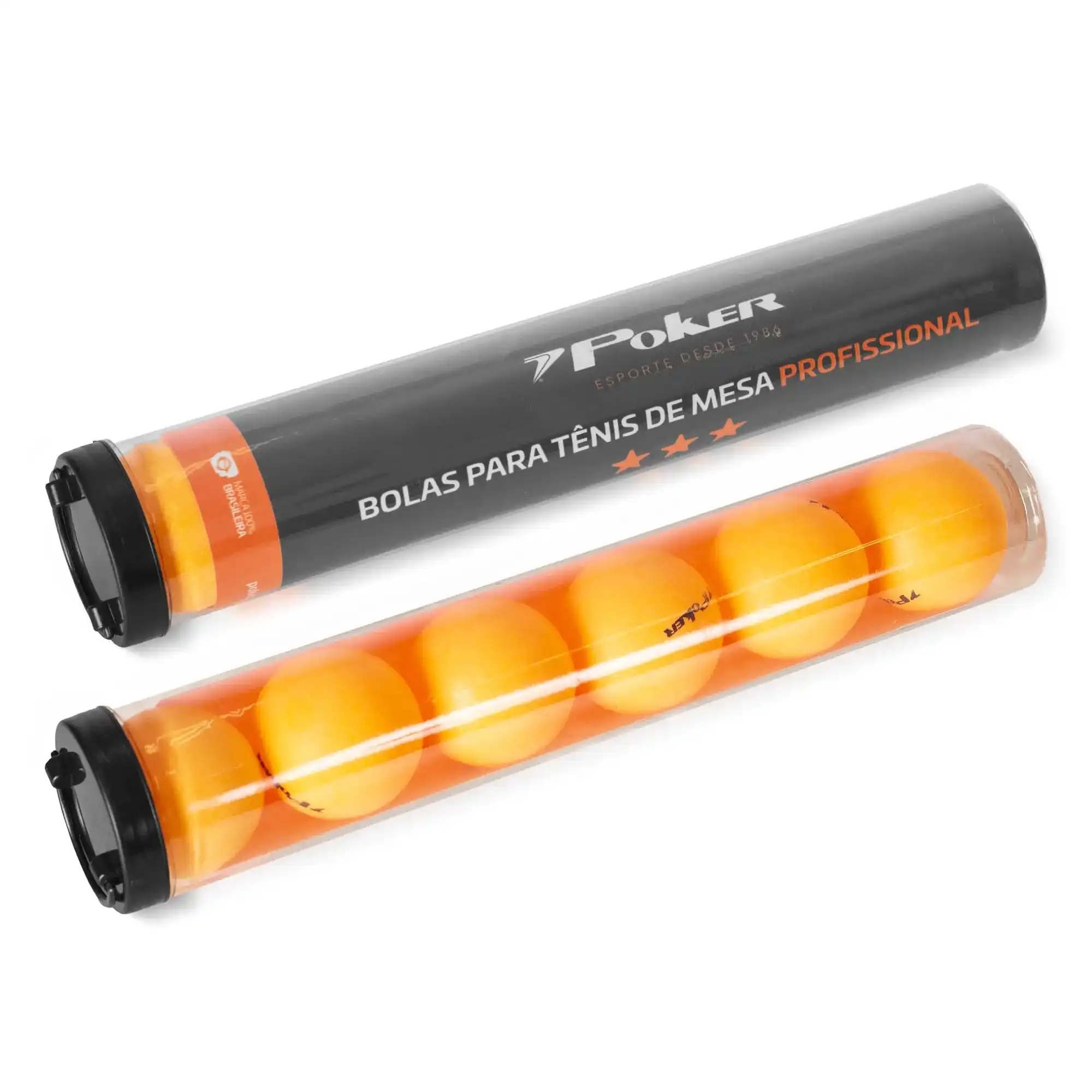 KIT POKER 6 BOLAS TÊNIS DE MESA 3 ESTRELAS